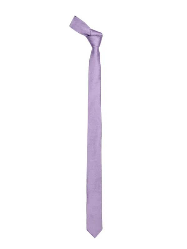 Reid & Taylor Men Lavender Self Patterned Tie