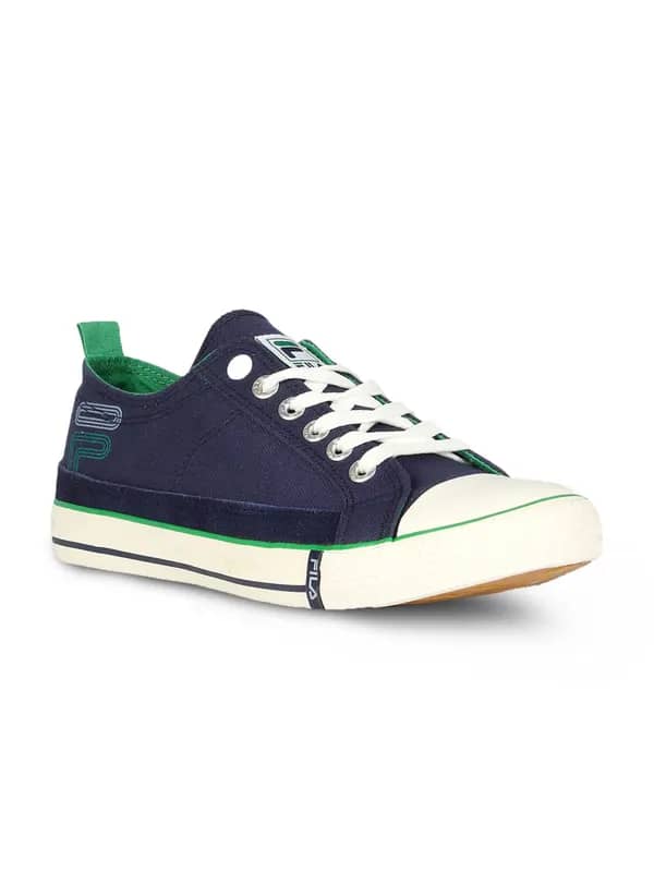 Fila Men's Maverick Low Navy Green Canvas Shoe