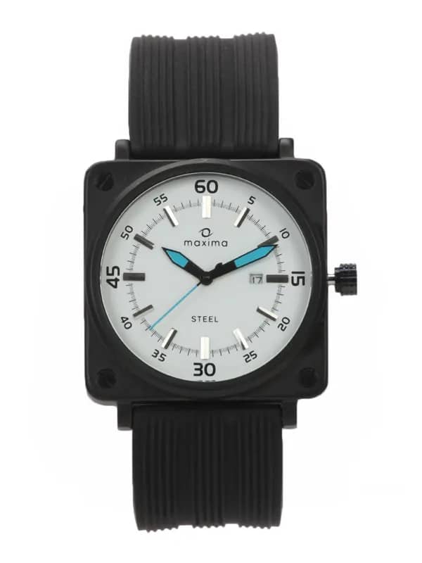Maxima Men White Dial Attivo Watch