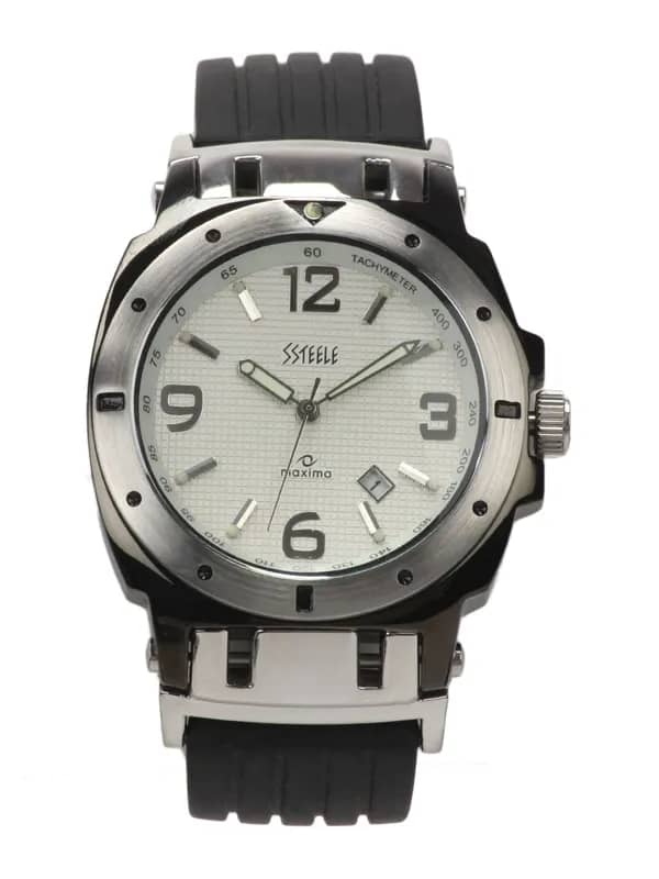 Maxima Men Silver Dial Ssteele Watch