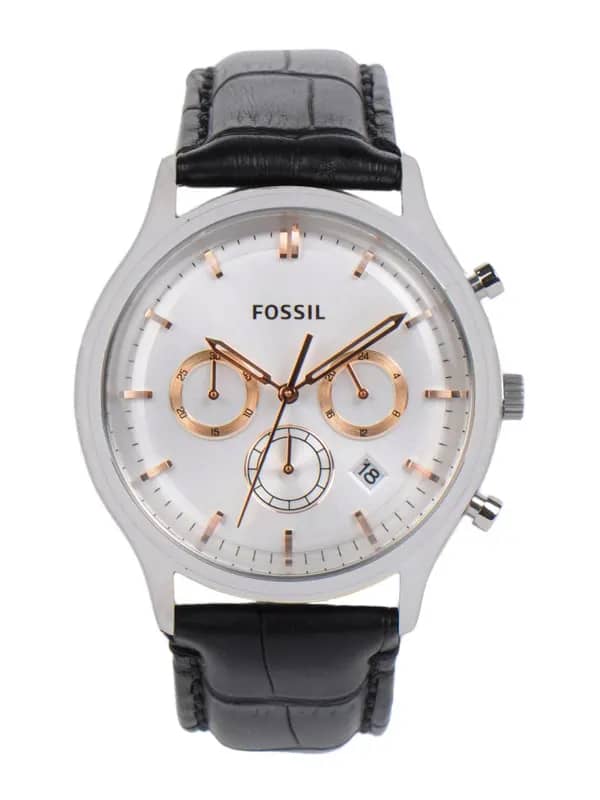 Fossil Men White Dial Chronograph Watch FS4640