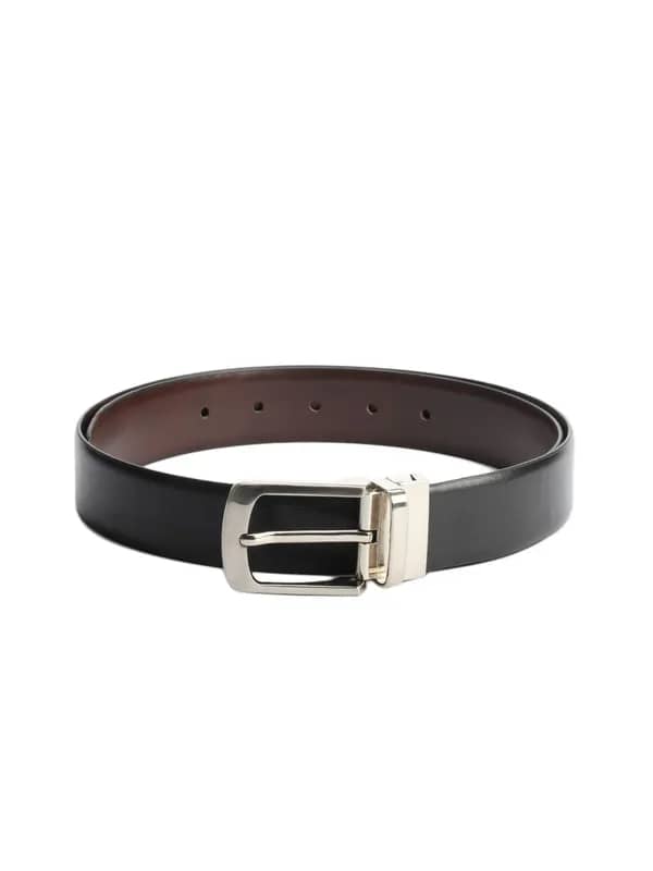 New Hide Men Black Reversible Belt