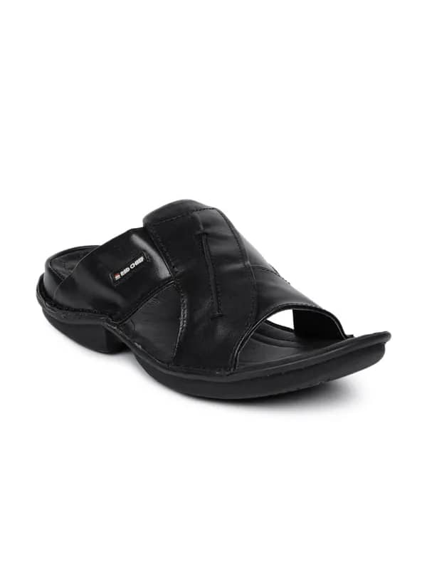 Red Chief Men Black Sandals