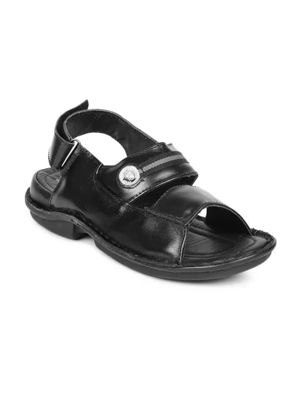 Red Chief Men Black Sandals