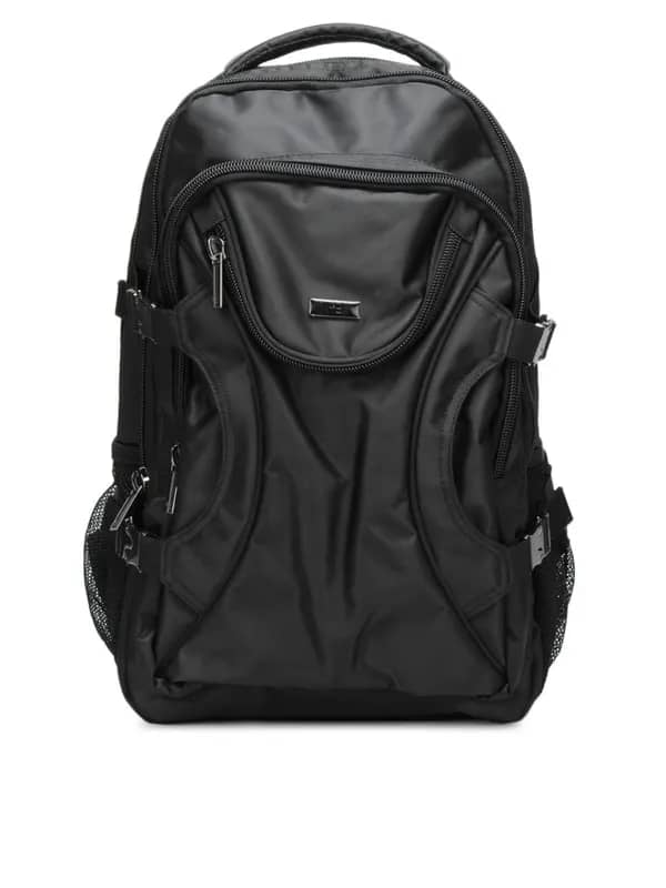 Peter England Unisex Black Backpack