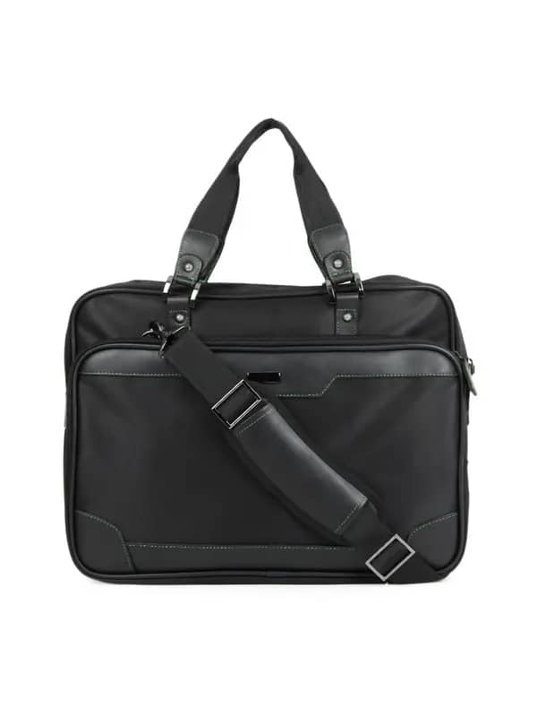 Peter England Unisex Black Laptop Bag