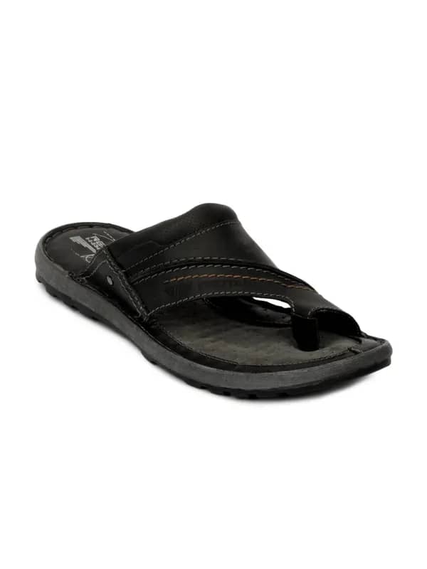 Red Tape Men Black Sandals
