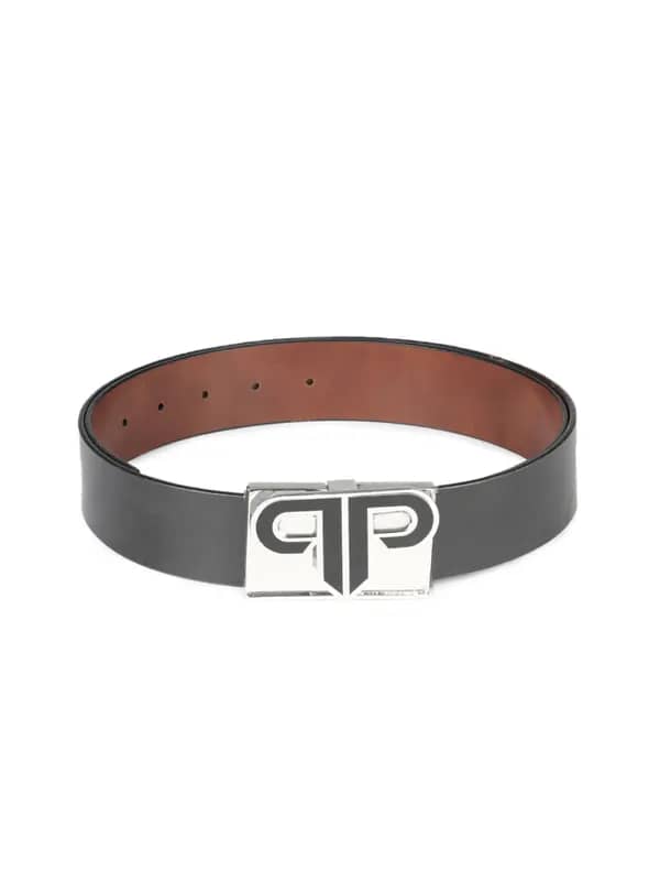 Provogue Men Black Leather Belt