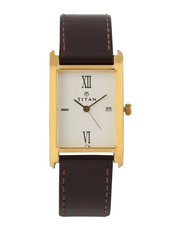 Titan Men White Dial Watch
