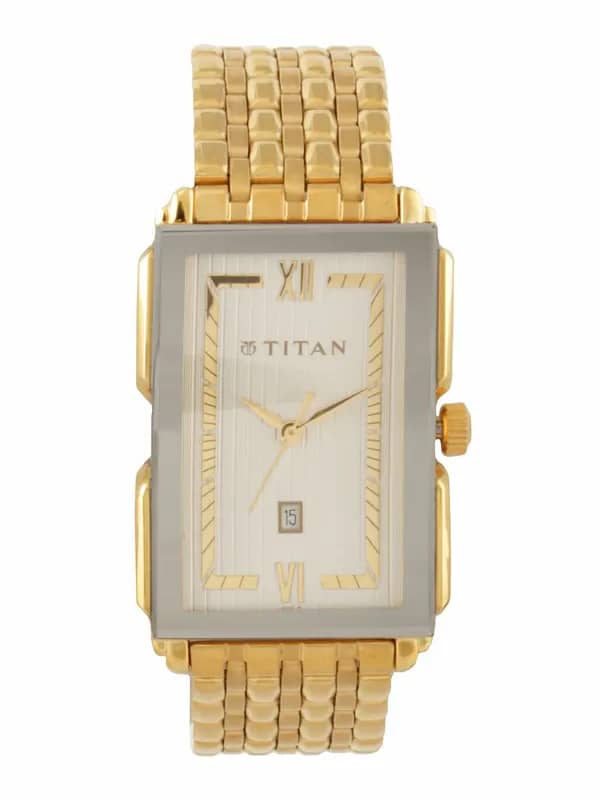Titan Men Cream Dial Watch