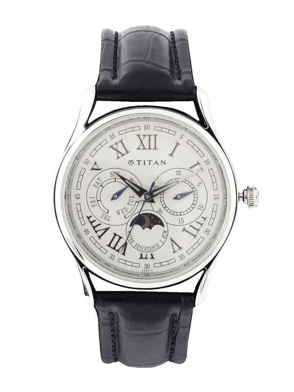 Titan Men White Dial Chronograph Watch