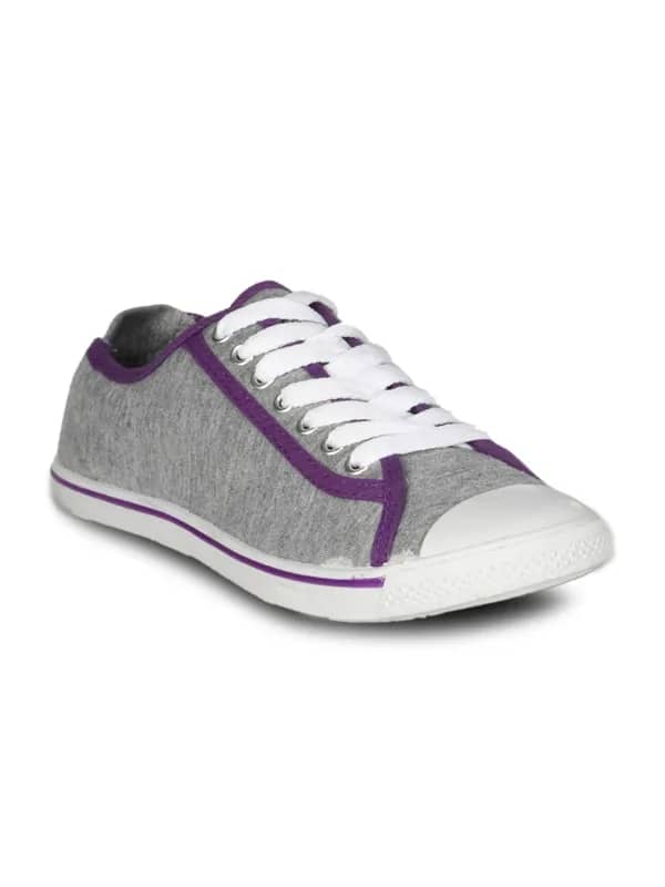 Numero Uno Women Canvas Grey Purple Shoe