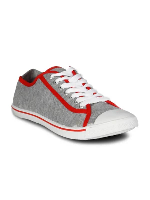 Numero Uno Women Canvas Grey Red Shoe