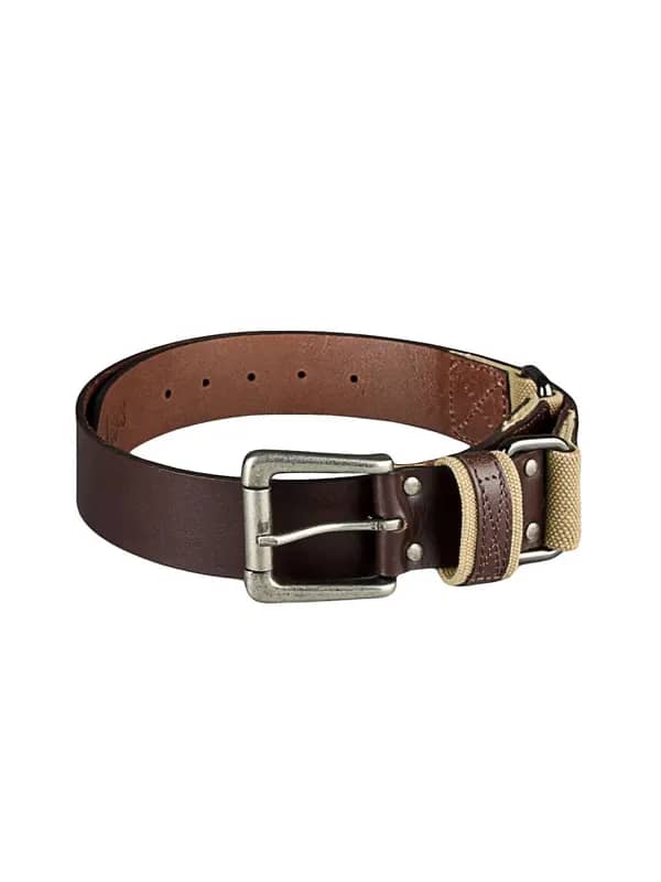 Basics Men Brown Leather Belt