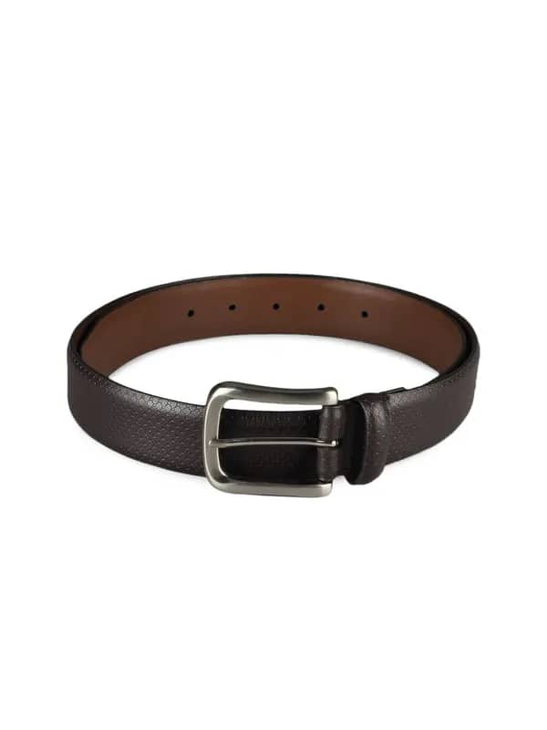 Basics Men Brown Leather Belt