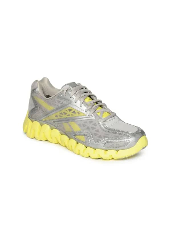 Reebok Women Zig Sonic Yellow and Grey Sports Shoes
