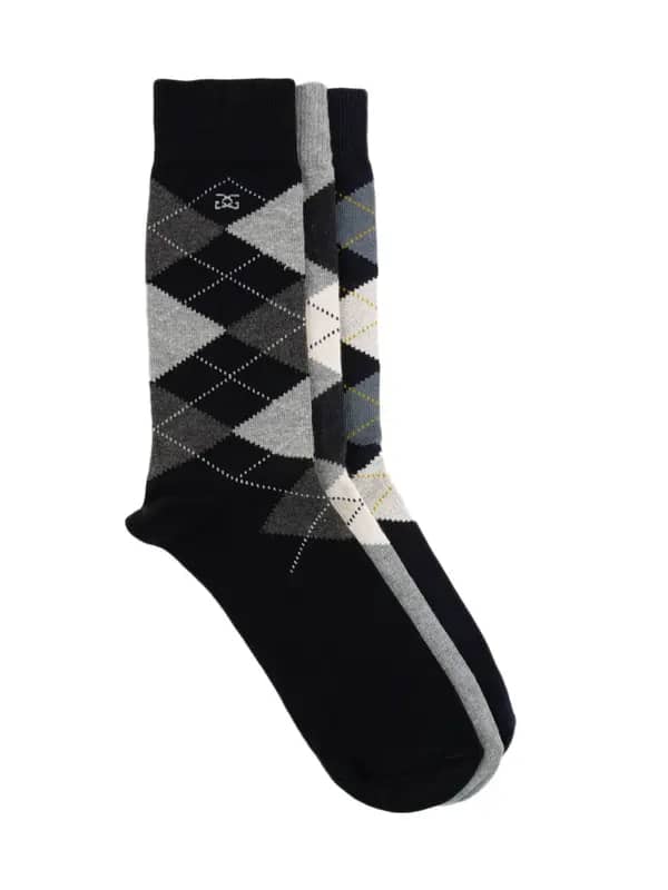 Genesis Men Pack of 3 Checked Socks