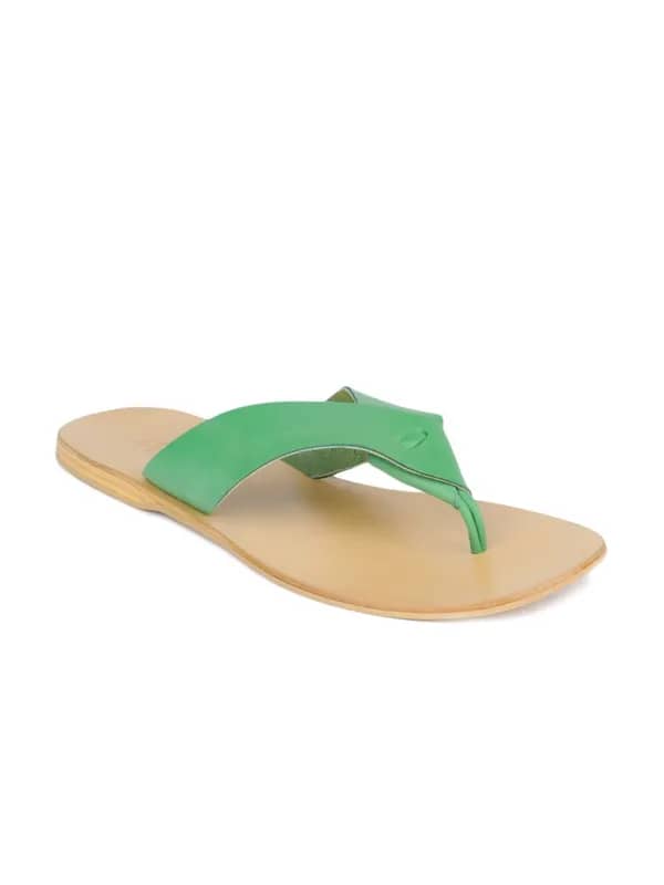 Estd. 1977 Men Beige & Green Sandals