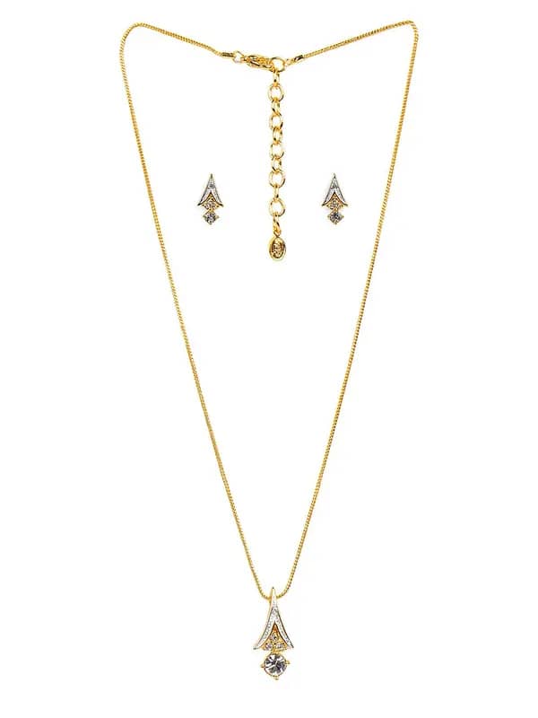 Estelle Women Gold Earring & Pendant Set