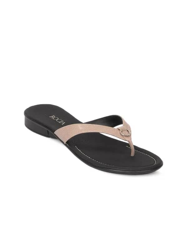Rocia Women Black & Beige Sandals