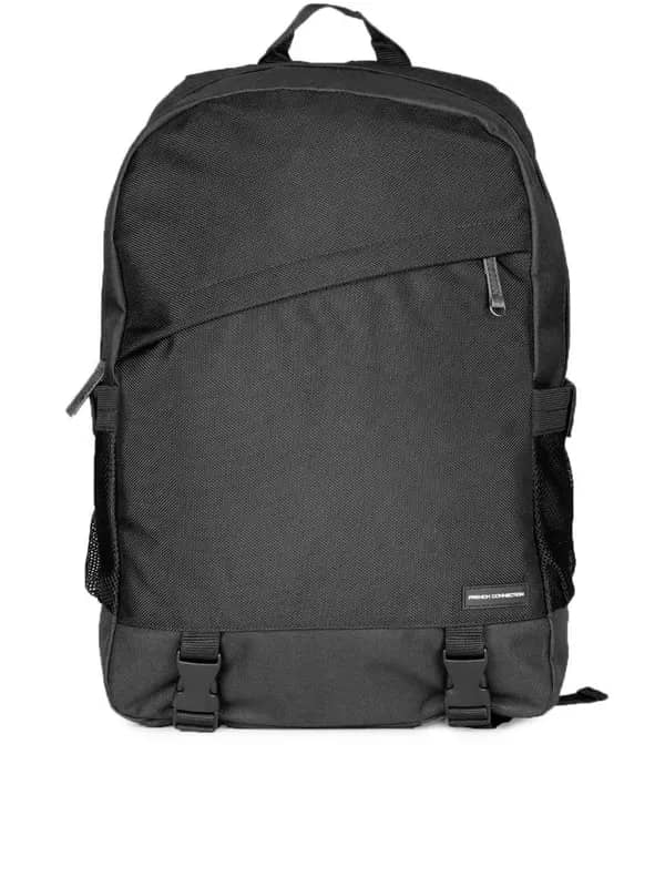 French Connection Unisex Black Backpack