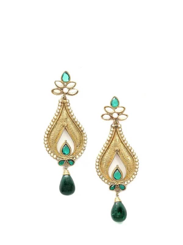 Royal Diadem Golden Earrings