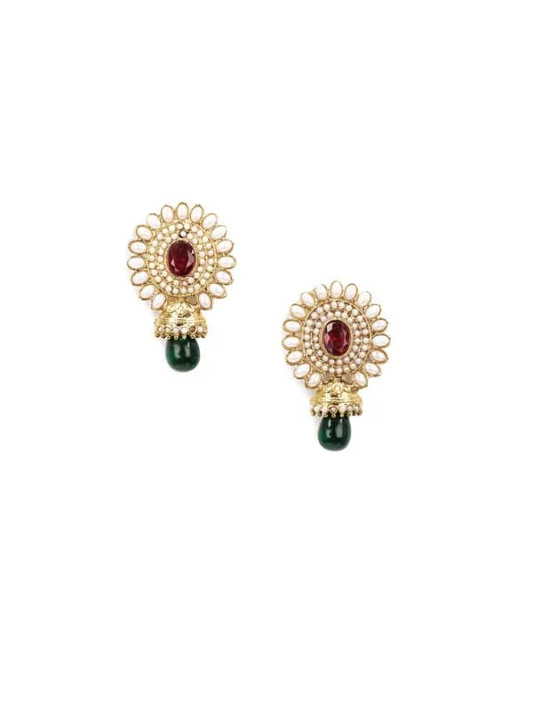 Royal Diadem White Earrings
