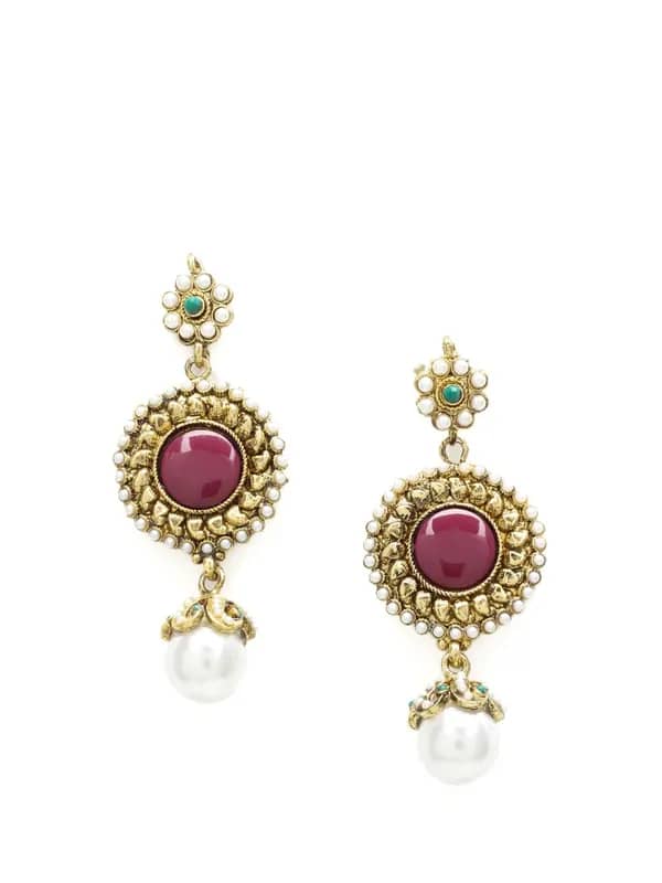 Royal Diadem Golden Earrings