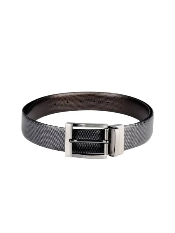 Van Heusen Men Grey and Brown Reversible Belt