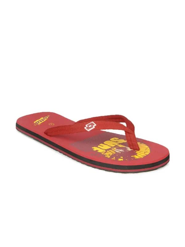 Lotto Men Red Surf Island Flip Flop
