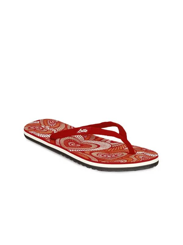 Lotto Women Red & Orange Disco Holic Flip Flops