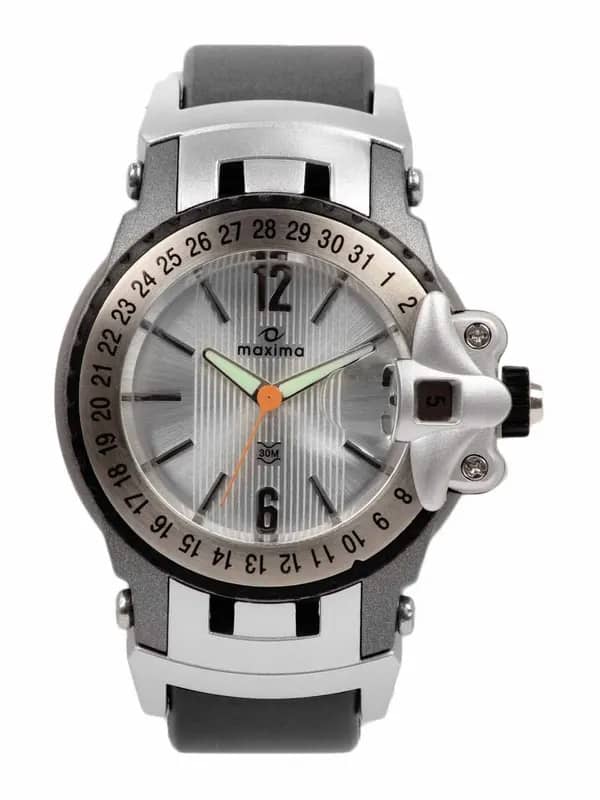 Maxima Men Silver Dial Attivo Watch