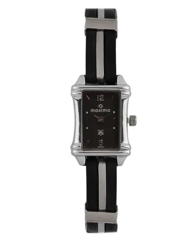 Maxima Women Black Dial Watch