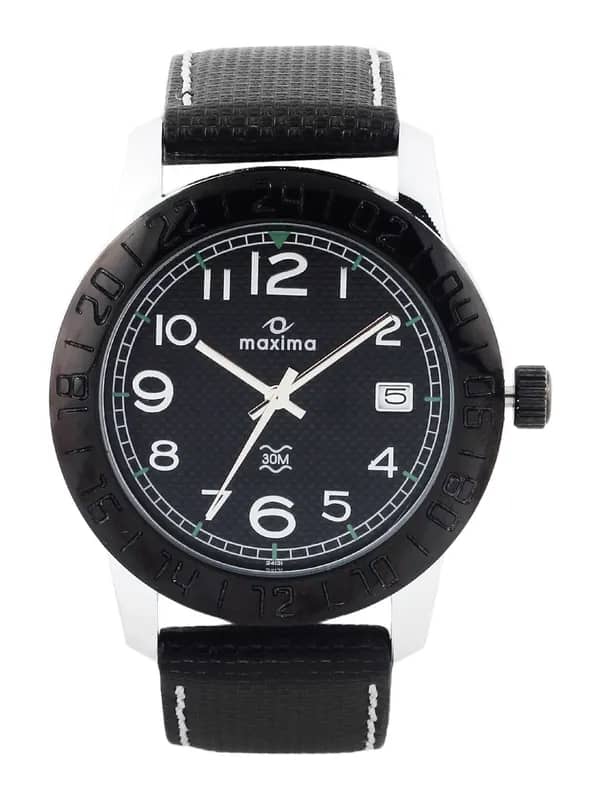 Maxima Attivo Men Black Dial Watch