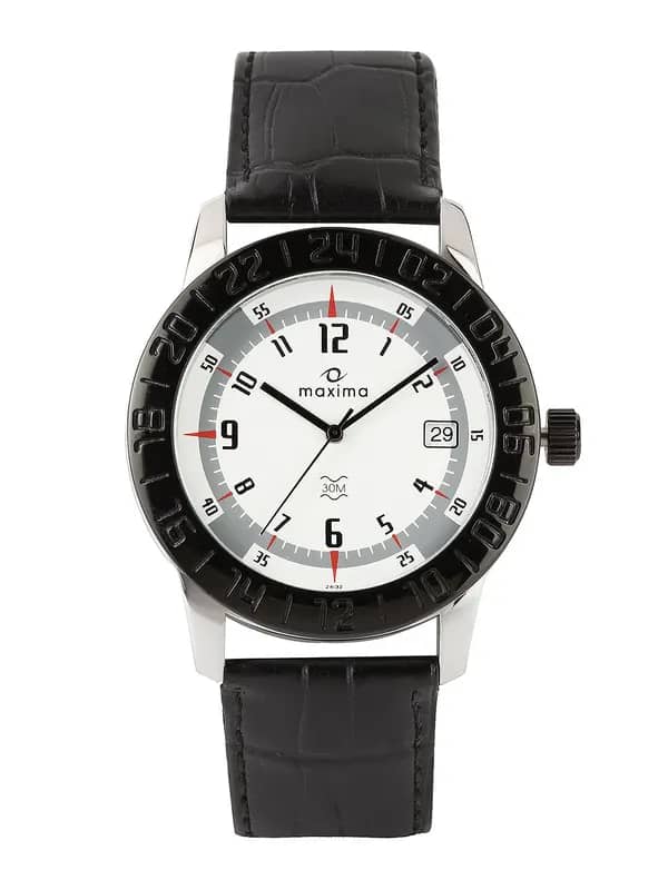 Maxima Men White Dial Watch 24132LMGT