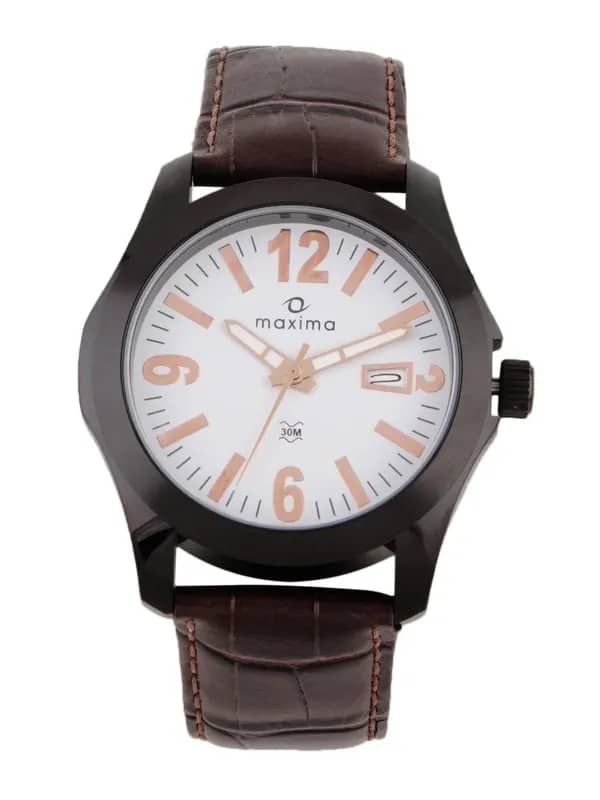 Maxima Attivo Men White Dial Watch