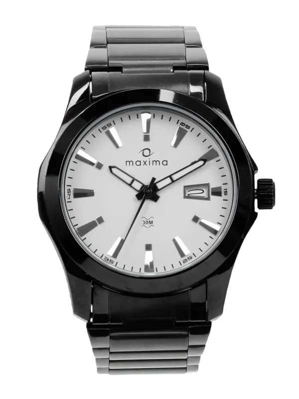 Maxima Men White Dial Attivo Watch
