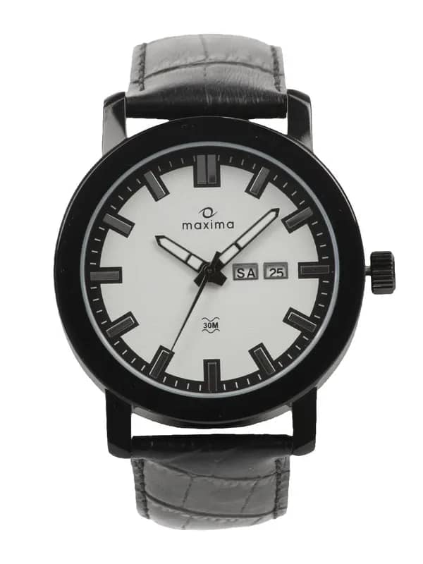 Maxima Attivo Men White Dial Watch