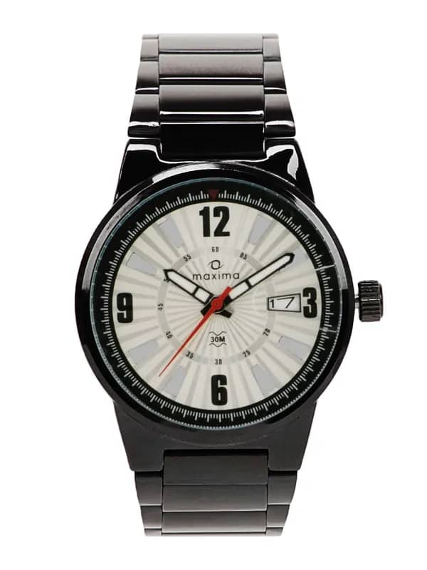 Maxima Men Silver Dial Attivo Watch