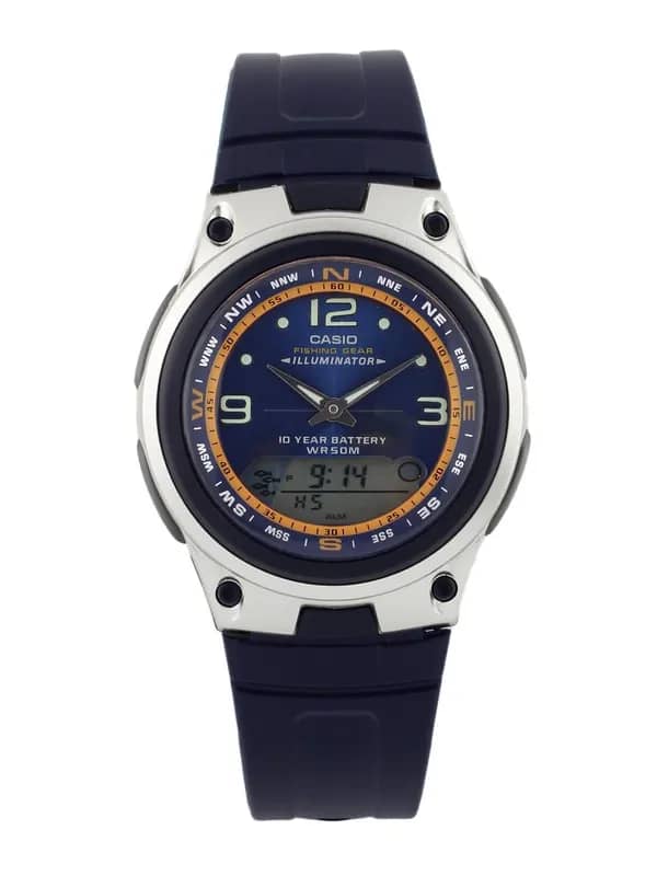 CASIO YOUTH Men Navy Dial Analogue & Digital Time Watch AD182