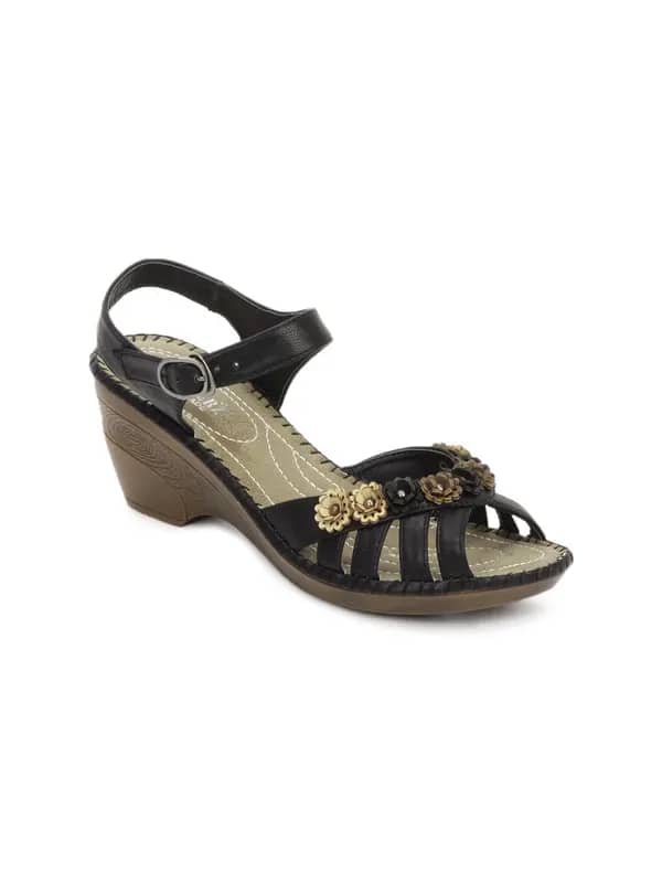 Cobblerz Women Black Sandals