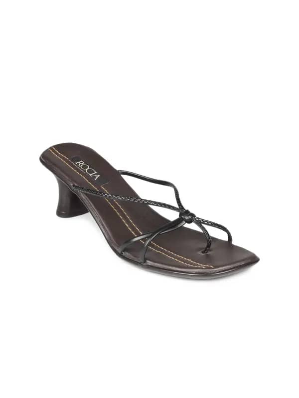 Rocia Women Black & Brown Sandals