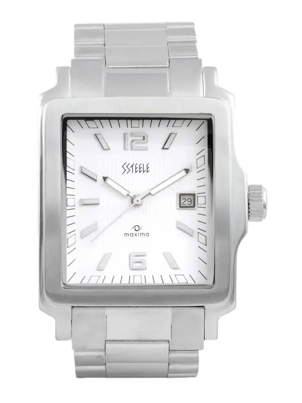 Maxima Men White Dial Watch