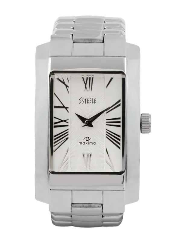 Maxima Men White Dial Watch