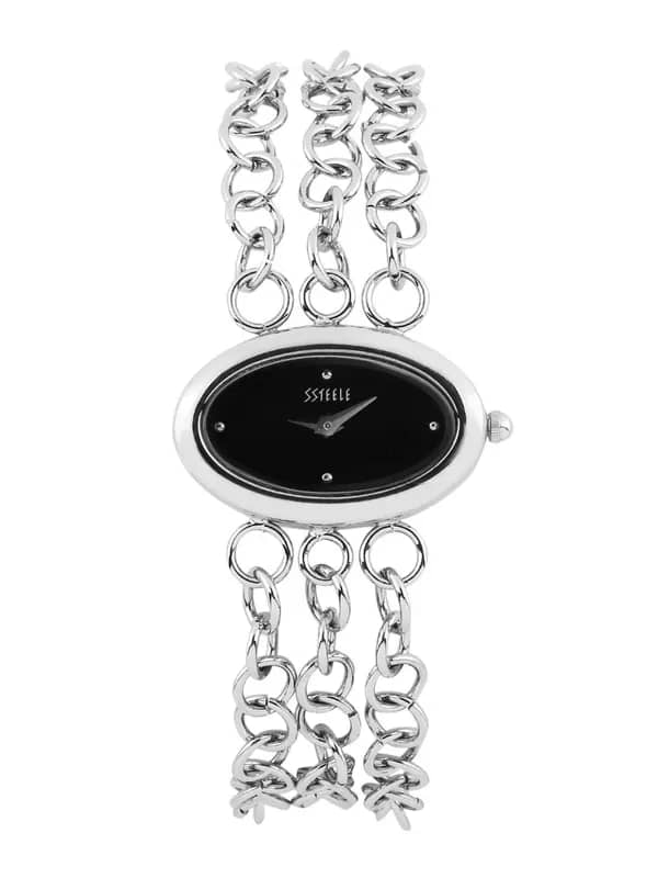Maxima Women Black Dial Watch