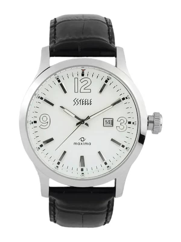 Maxima Men White Dial Watch