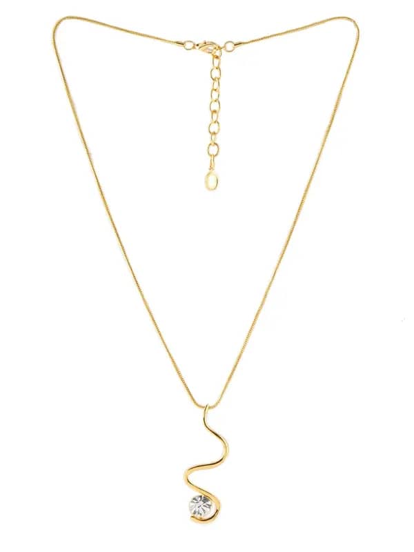 Estelle Women Gold Pendant with Chain