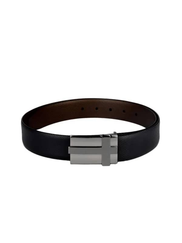 Lino Perros Men Black Leather Belt