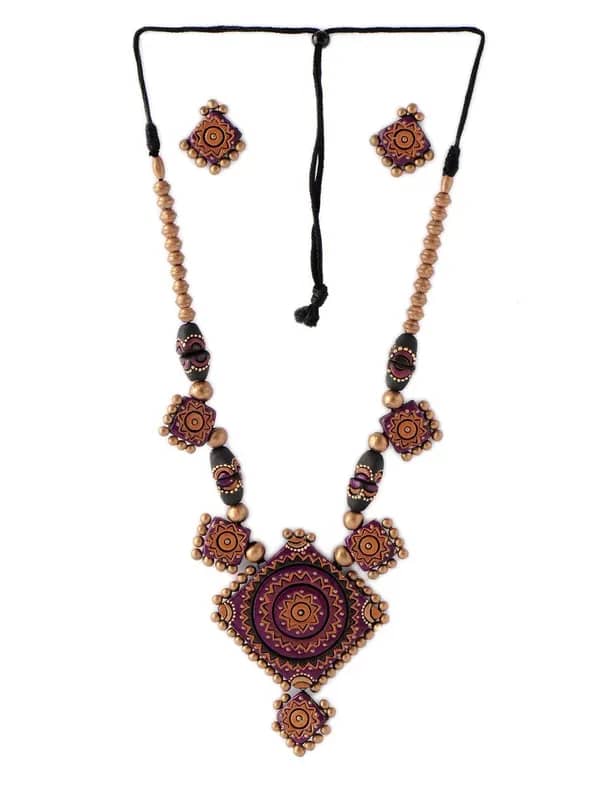 Adrika Multi Coloured Teracotta Jewellery Set