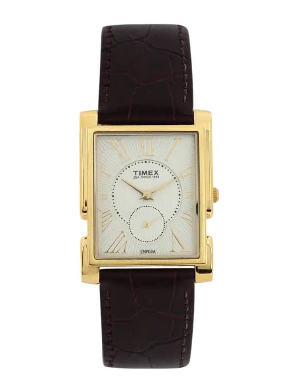 Timex Empera Men Gold Toned Dial Watch NL11